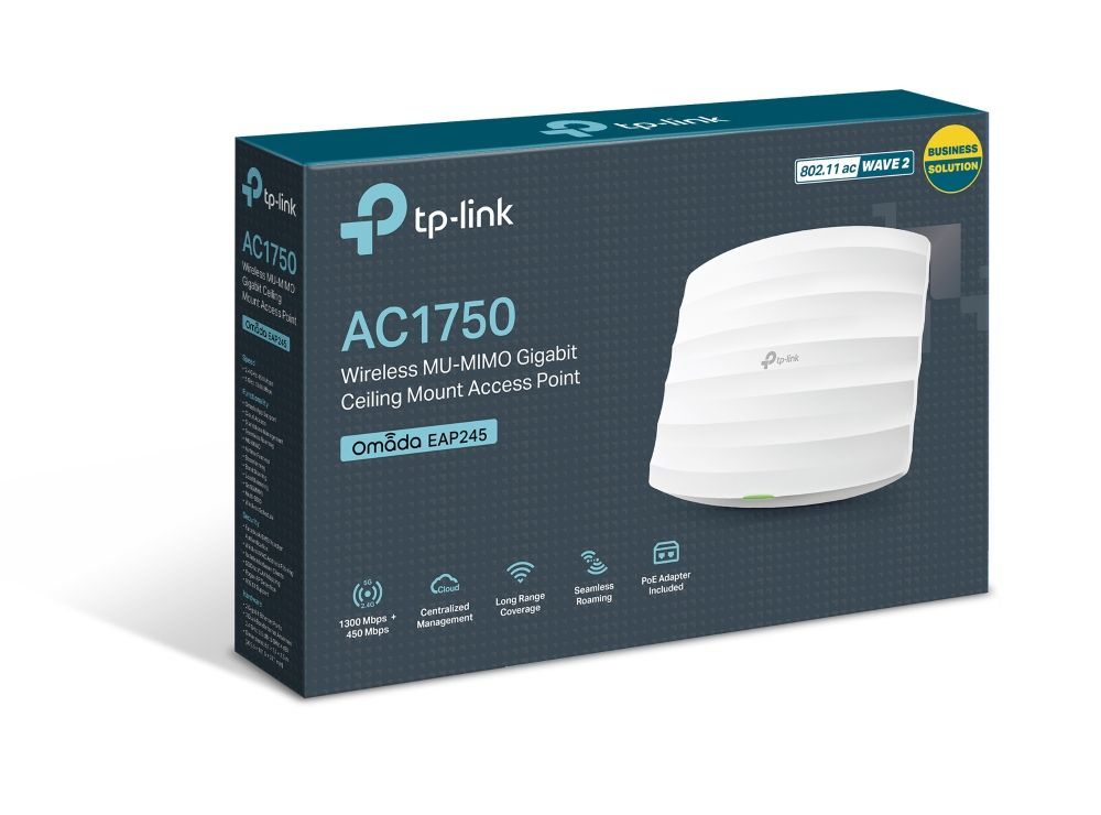 TP-Link EAP245 punto accesso WLAN 1300 Mbit/s Bianco Supporto Power over Ethernet (PoE) [EAP245]