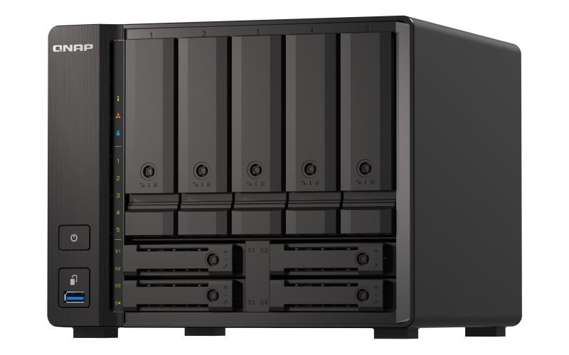QNAP TS-H973AX NAS Tower Ryzen Embedded V1500B 8 GB DDR4 0 TB QuTS hero Nero [TS-H973AX-8G]