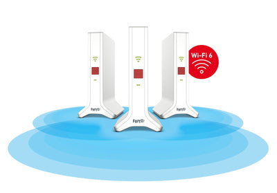 Mesh Set FRITZ! 4200 3-pack Edition Inter Dual-band (2.4 GHz/5 GHz) Wi-Fi 6E (802.11ax) Rosso, Bianco 2x2/4x4 [20003109]