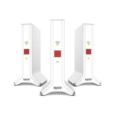 FRITZ!Repeater FRITZ!Mesh Set 4200 3-pack Edition Inter Ripetitore di rete 4200 Mbit/s Rosso, Bianco [20003109]