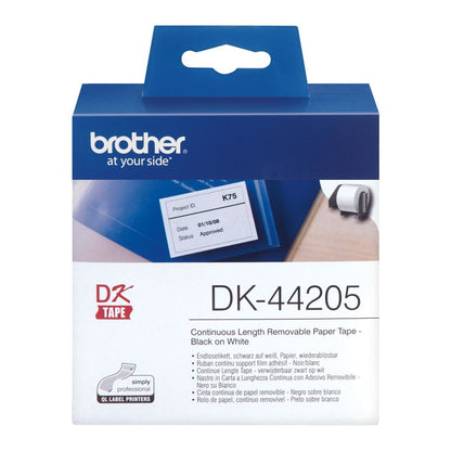 Brother DK-44205 nastro per etichettatrice Nero su bianco [DK44205]