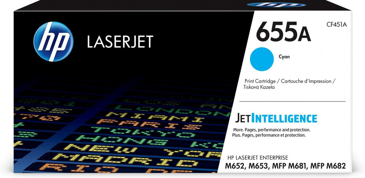 HP Cartuccia toner ciano originale LaserJet 655A [CF451A]