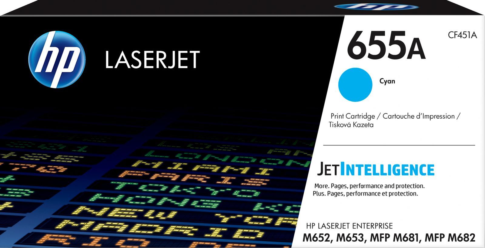 HP Cartuccia toner ciano originale LaserJet 655A [CF451A]