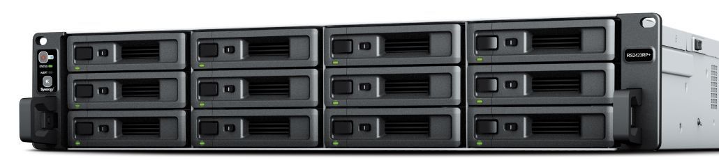 Synology RackStation RS2423RP+ server NAS e di archiviazione Armadio (2U) Ryzen Embedded V1780B 8 GB DDR4 0 TB DiskStation Manager Nero, Grigio [RS2423RP+]