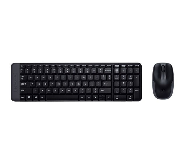 Logitech MK220 Combo Tastiera e Mouse Wireless Compatti per Windows, 2,4 GHz Wireless con Ricevitore USB Unifying, Durata Batteria di 24 Mesi, Compatibile con PC, Laptop [920-003721]