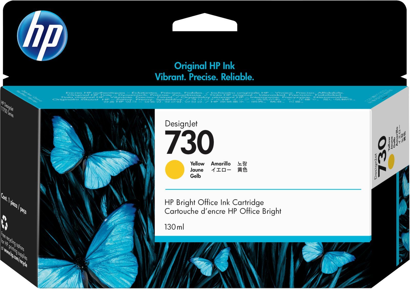 HP Cartuccia di inchiostro giallo DesignJet 730 da 130 ml [P2V64A]