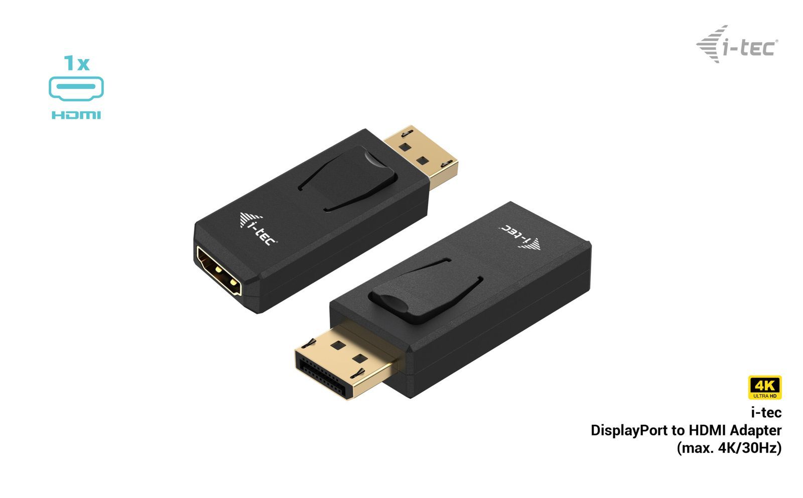 i-tec Passive DisplayPort to HDMI Adapter (max 4K/30Hz) [DP2HDMI4K30HZ]