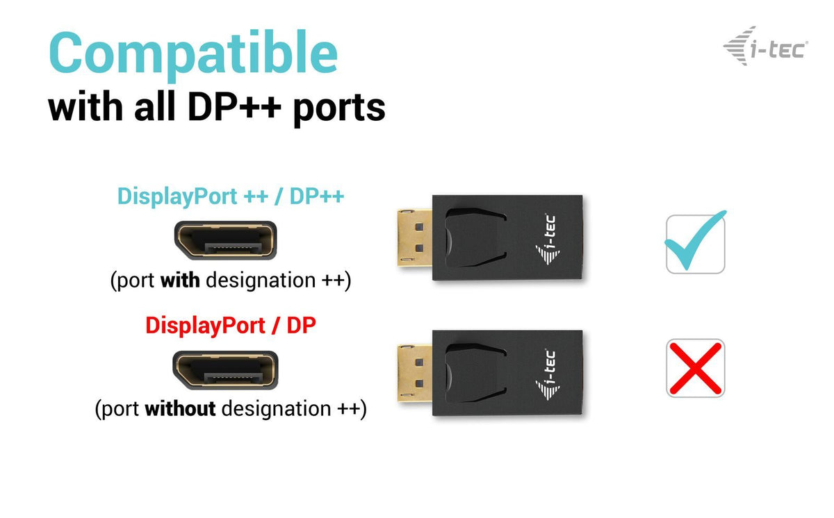 i-tec Passive DisplayPort to HDMI Adapter (max 4K/30Hz) [DP2HDMI4K30HZ]
