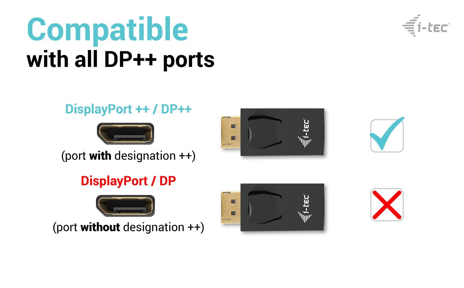 i-tec Passive DisplayPort to HDMI Adapter (max 4K/30Hz) [DP2HDMI4K30HZ]