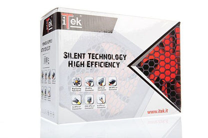 iTek DESERT 650 alimentatore per computer 650 W 20+4 pin ATX ATX Nero, Rosso [ITPSD650]