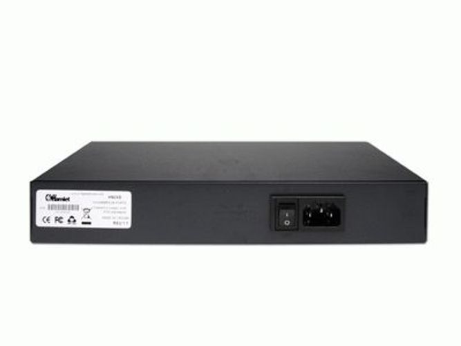 Hamlet Switch di rete a 24 porte sistema automatico per riconoscimento velocità 10/100 Mbps in metallo [HN24S]