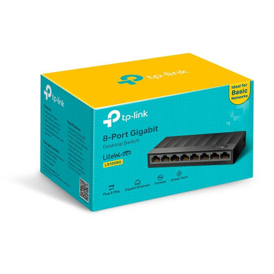 TP-Link LS1008G switch di rete Non gestito Gigabit Ethernet (10/100/1000) Nero [LS1008G]