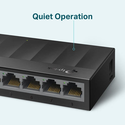 TP-Link LS1008G switch di rete Non gestito Gigabit Ethernet (10/100/1000) Nero [LS1008G]