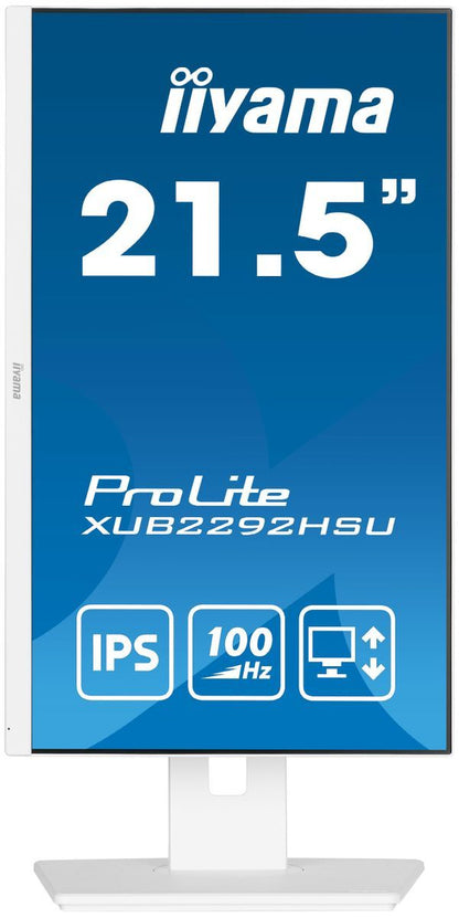 iiyama ProLite XUB2292HSU-W6 Monitor PC 54,6 cm (21.5") 1920 x 1080 Pixel Full HD LED Bianco [XUB2292HSU-W6]