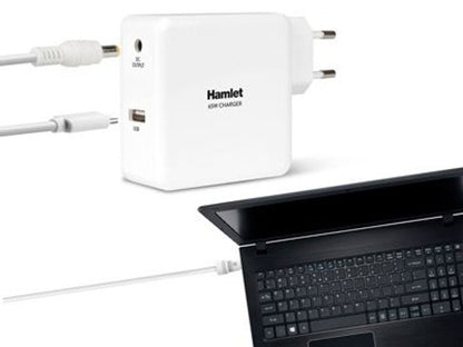 Hamlet Notebook Charger alimentatore universale da 65w per notebook e dispositivi mobili [XPWNB65U]