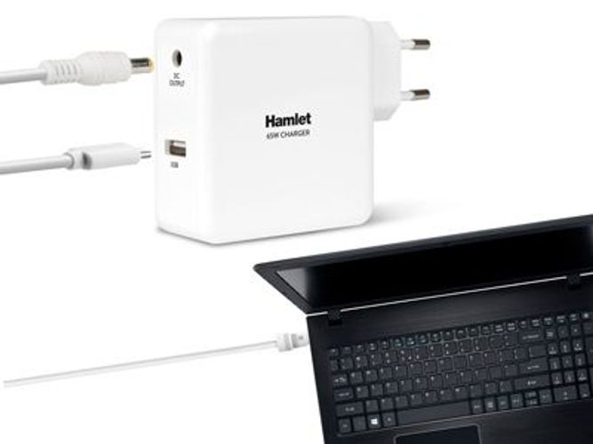 Hamlet Notebook Charger alimentatore universale da 65w per notebook e dispositivi mobili [XPWNB65U]
