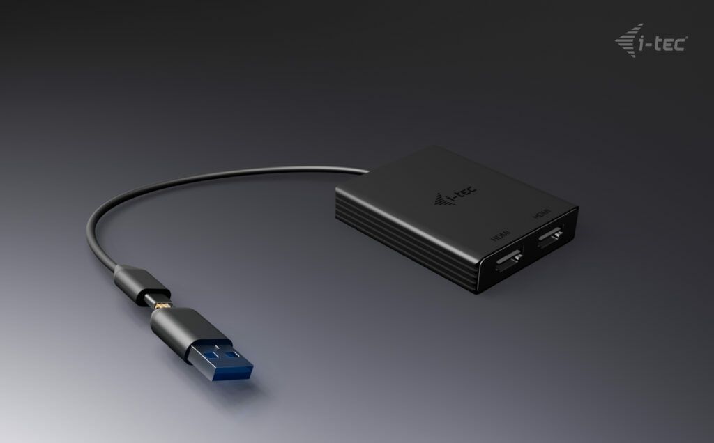 i-tec USB-A/USB-C Dual 4K/60 Hz HDMI Video Adapter [CADUAL4KHDMI]