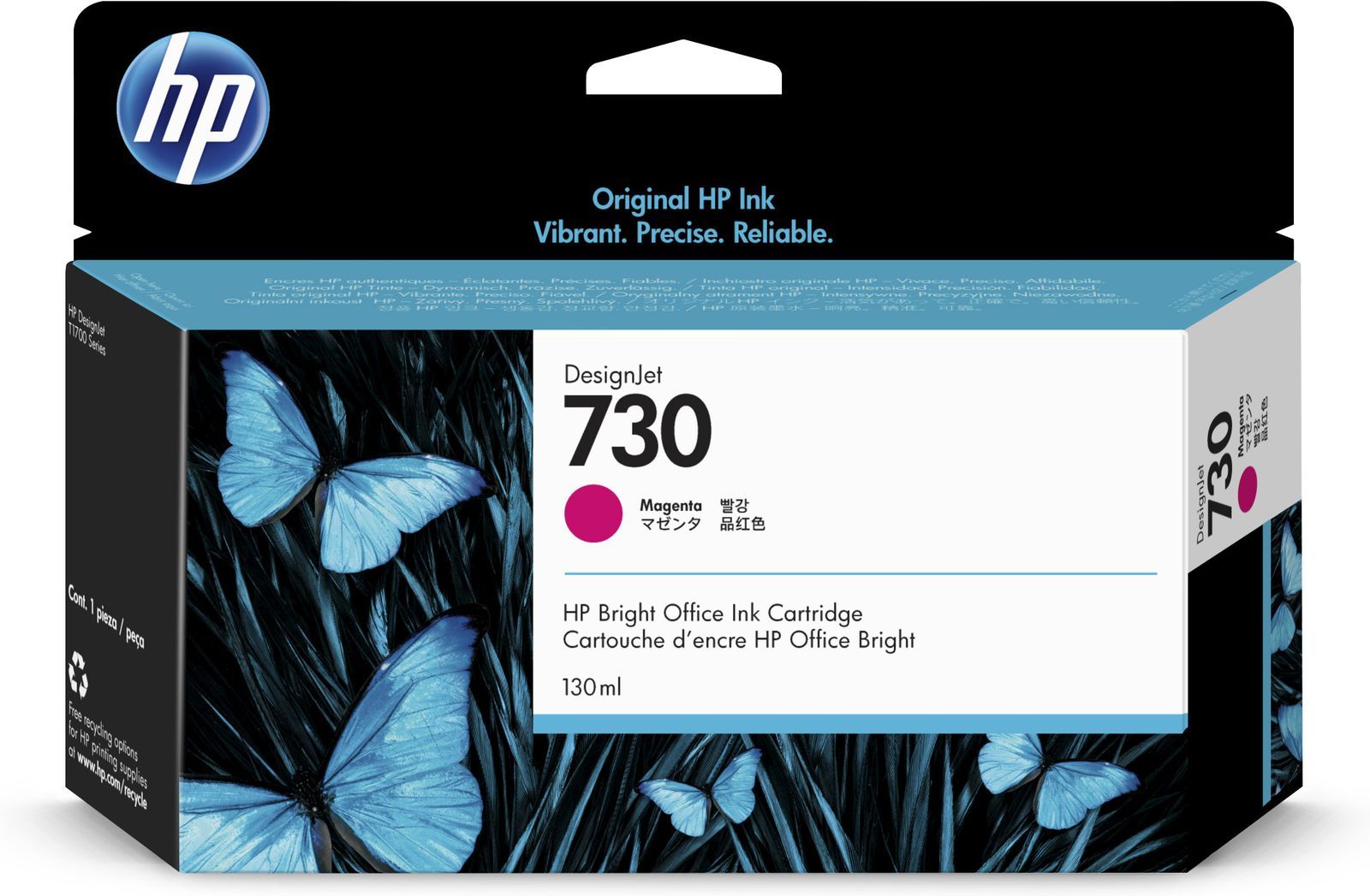 HP Cartuccia di inchiostro magenta DesignJet 730 da 130 ml [P2V63A]