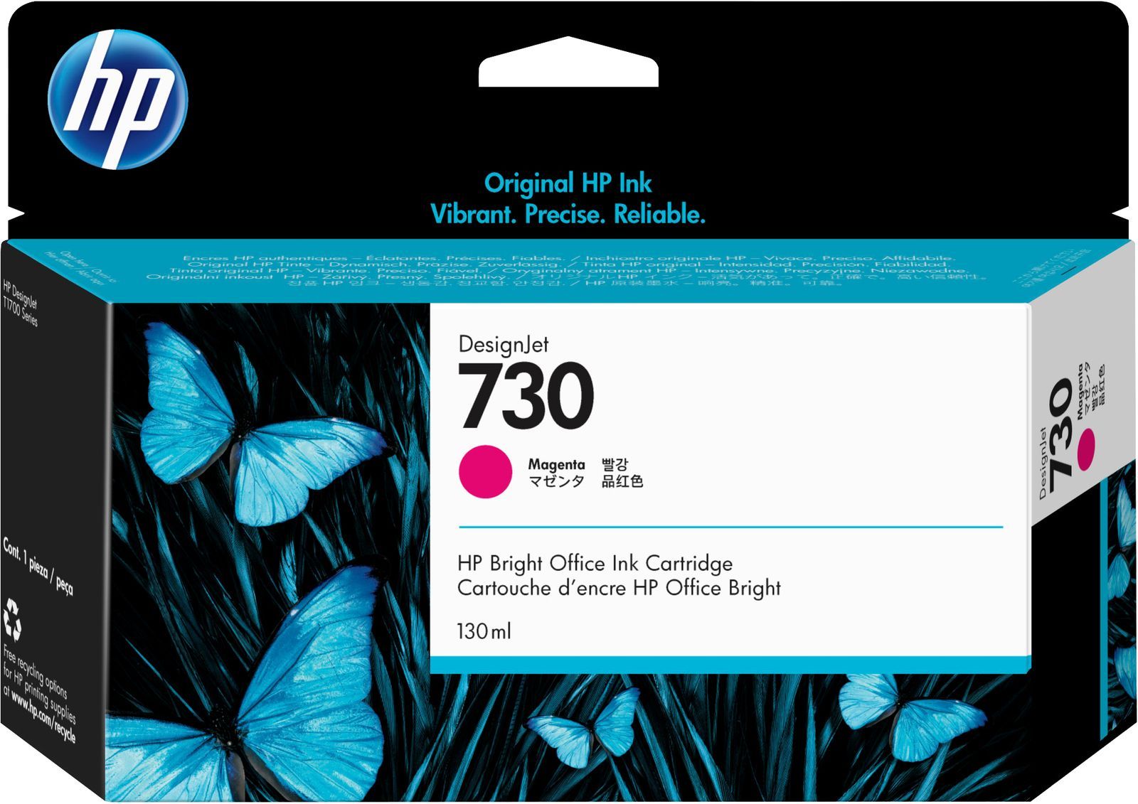 HP Cartuccia di inchiostro magenta DesignJet 730 da 130 ml [P2V63A]
