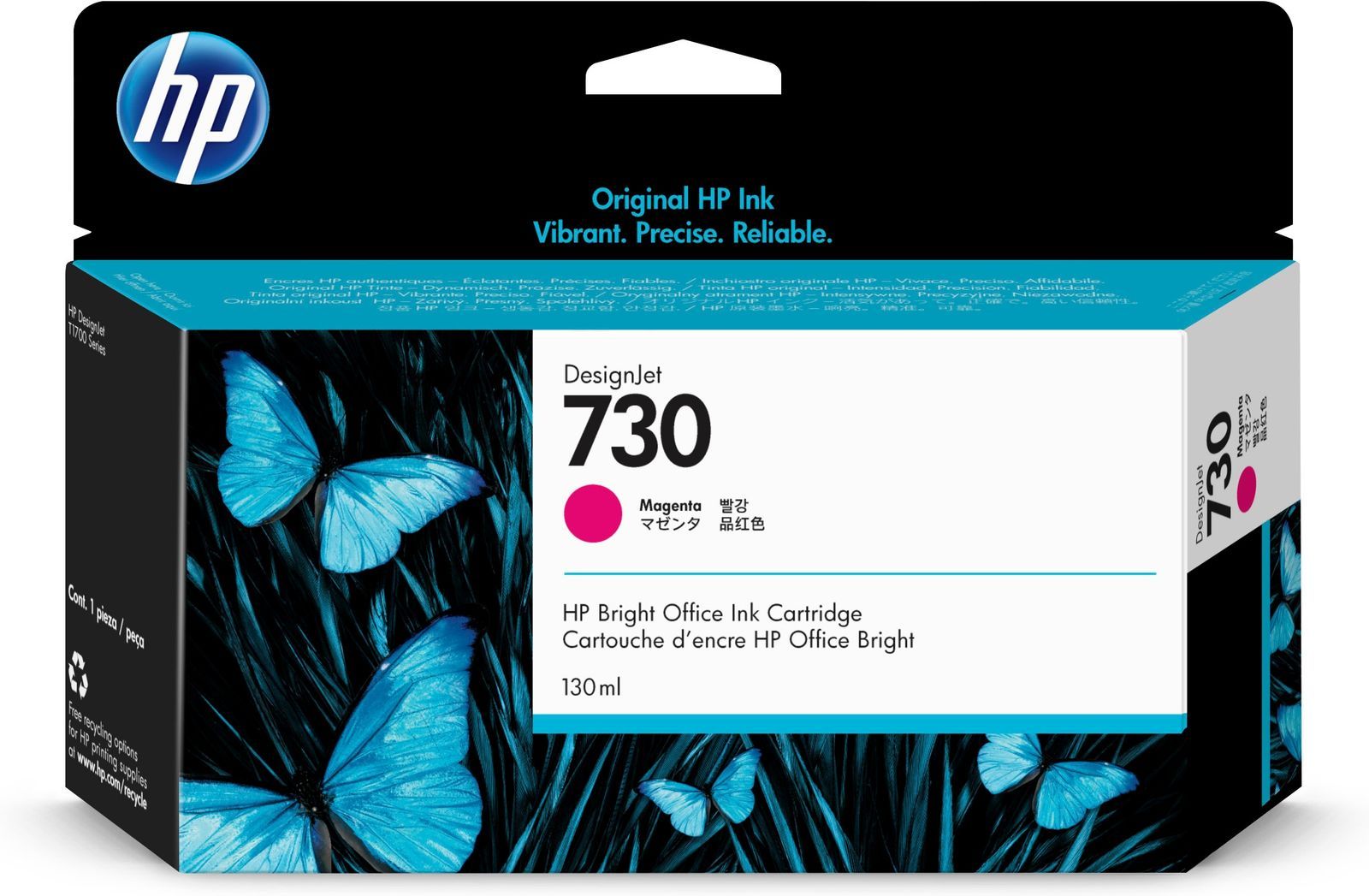 HP Cartuccia di inchiostro magenta DesignJet 730 da 130 ml [P2V63A]