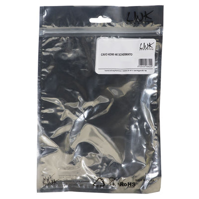 LINK Cavo Hdmi 4Kx2K Per Pc, Notebook, Hdtv, Ecc Contatti Dorati Mt 5 Colore Nero [LKCHDMI50]