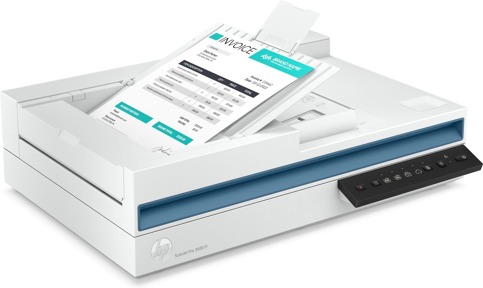 HP Scanjet Pro 3600 f1 Scanner a piano e ADF 1200 x 1200 DPI A4 Bianco [20G06A#B19]
