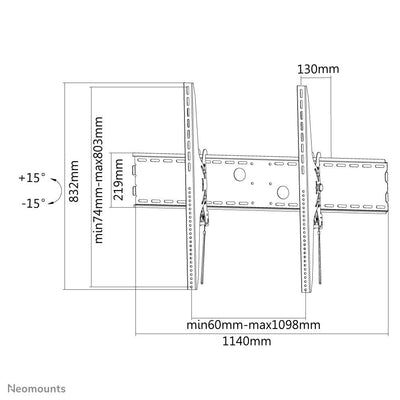 Neomounts LFD-W2000 Supporto TV a parete 60-100" - inclinabile [LFD-W2000]