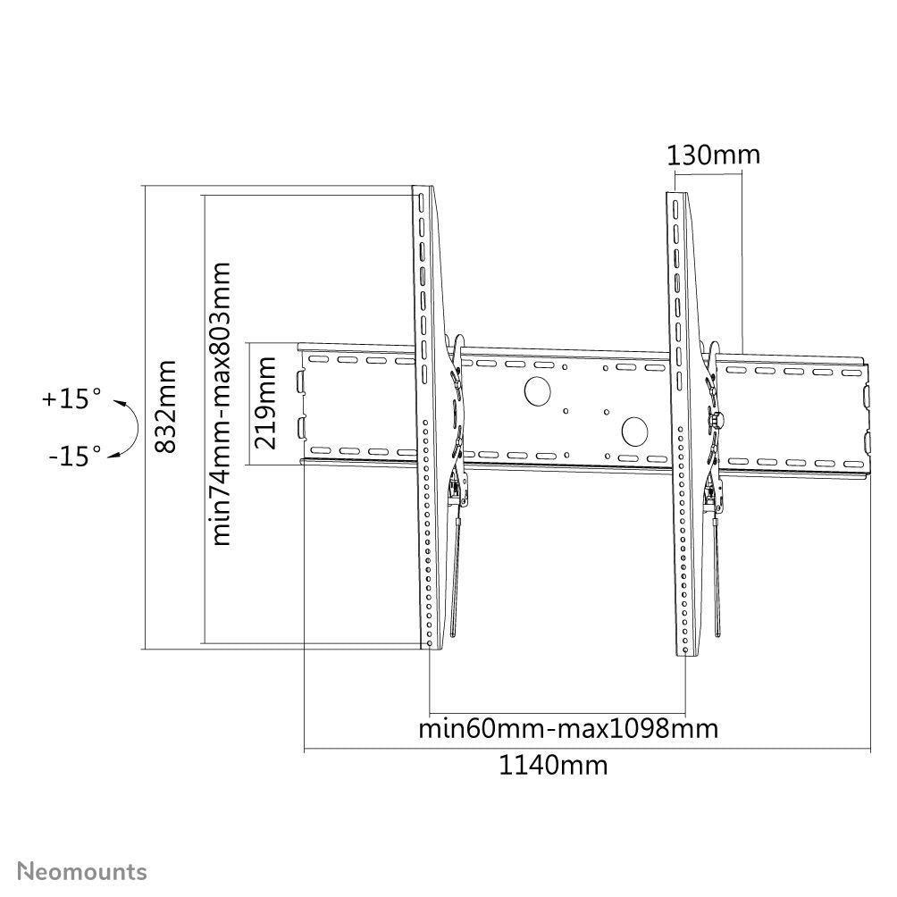 Neomounts LFD-W2000 Supporto TV a parete 60-100" - inclinabile [LFD-W2000]