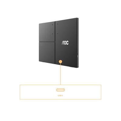 AOC T2 16T3EA Monitor PC 39,6 cm (15.6") 1920 x 1080 Pixel Full HD Nero [16T3EA]