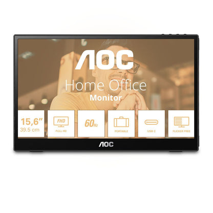 AOC T2 16T3EA Monitor PC 39,6 cm (15.6") 1920 x 1080 Pixel Full HD Nero [16T3EA]
