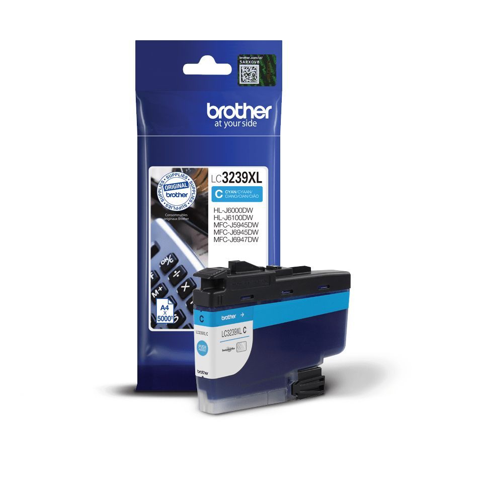 Brother LC3239XLC cartuccia d'inchiostro 1 pz Originale Resa elevata (XL) Ciano [LC3239XLC]