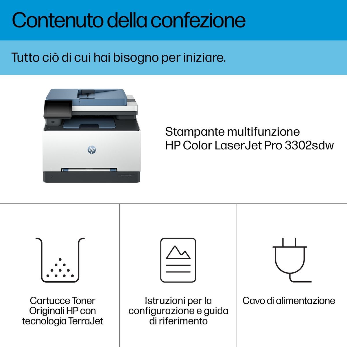 HP Color LaserJet Pro Stampante multifunzione 3302sdw [499Q6F#B19]