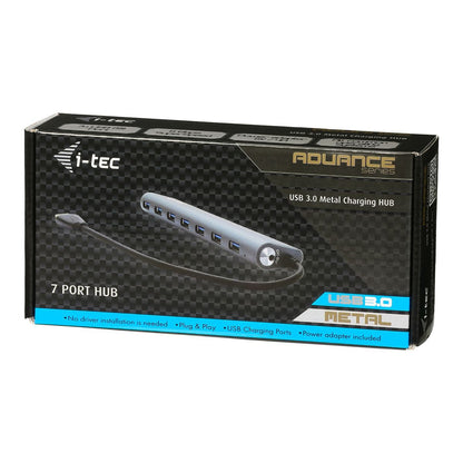 i-tec Metal U3HUB778 hub di interfaccia USB 3.2 Gen 1 (3.1 Gen 1) Type-A 5000 Mbit/s Argento [U3HUB778]
