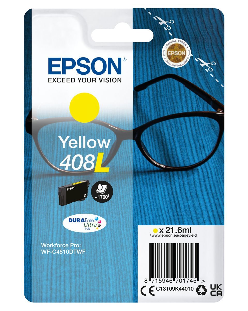 Epson Inchiostro giallo singolo DURABrite Ultra Occhiali 408L [C13T09K44010]