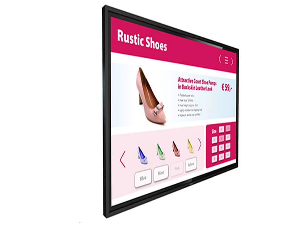 Philips 43BDL3651T/00 visualizzatore di messaggi Pannello piatto per segnaletica digitale 109,2 cm (43") IPS Wi-Fi 400 cd/m 4K Ultra HD Touch screen Processore integrato Android 8.0 [43BDL3651T/00]