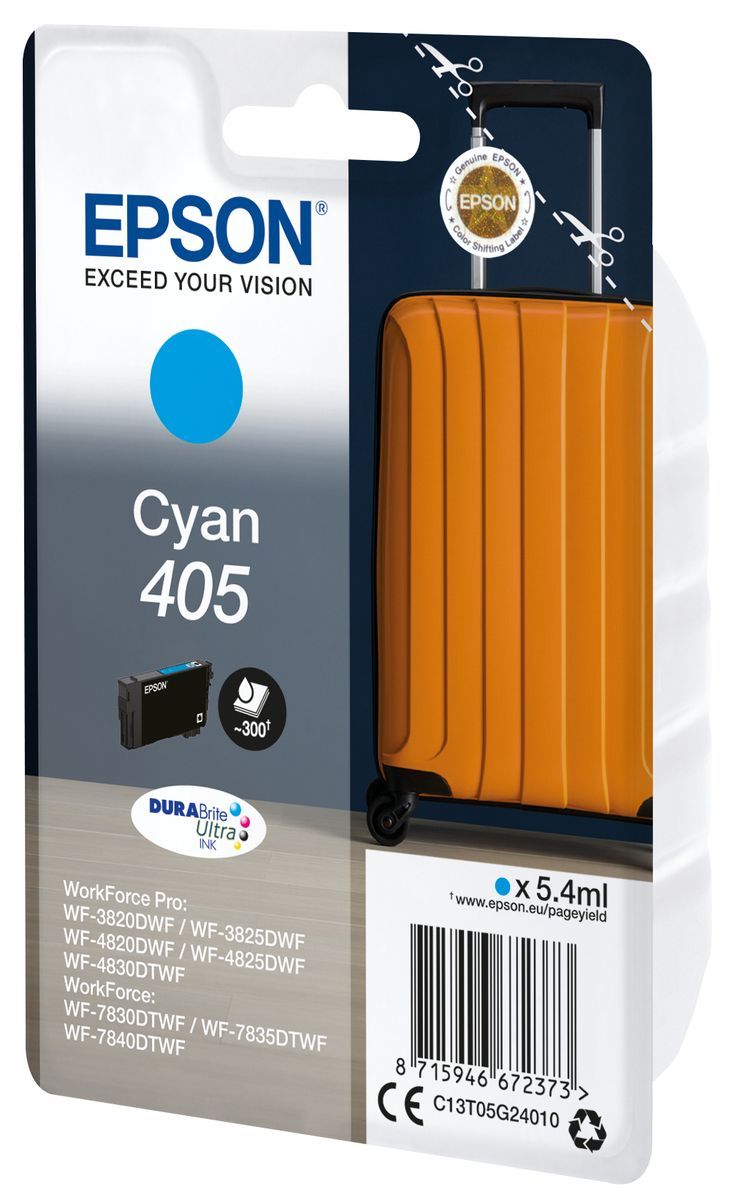 Epson Singlepack Cyan 405 DURABrite Ultra Ink [C13T05G24010]
