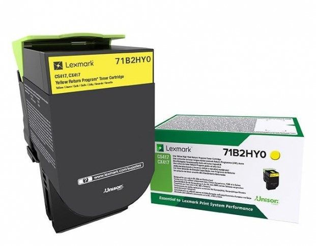 Lexmark 71B2HY0 cartuccia toner 1 pz Originale Giallo [71B2HY0]