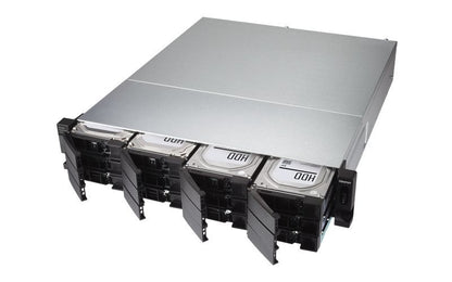 QNAP TL-R1200C-RP contenitore di unità di archiviazione Box esterno HDD/SSD Nero, Grigio 2.5/3.5" [TL-R1200C-RP]