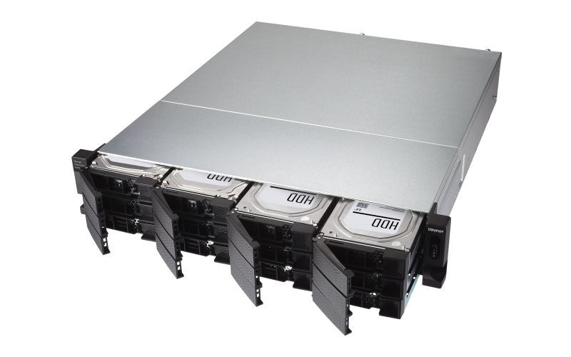 QNAP TL-R1200C-RP contenitore di unità di archiviazione Box esterno HDD/SSD Nero, Grigio 2.5/3.5" [TL-R1200C-RP]