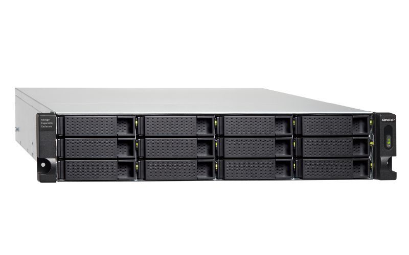 QNAP TL-R1200C-RP contenitore di unità di archiviazione Box esterno HDD/SSD Nero, Grigio 2.5/3.5" [TL-R1200C-RP]