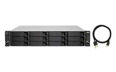QNAP TL-R1200C-RP contenitore di unità di archiviazione Box esterno HDD/SSD Nero, Grigio 2.5/3.5" [TL-R1200C-RP]