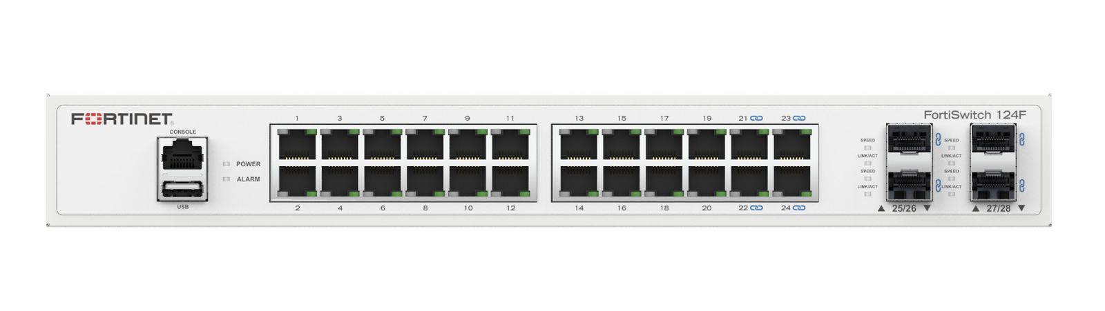 Fortinet FS-124F switch di rete Gestito L2 Gigabit Ethernet (10/100/1000) 1U Bianco [FS-124F]