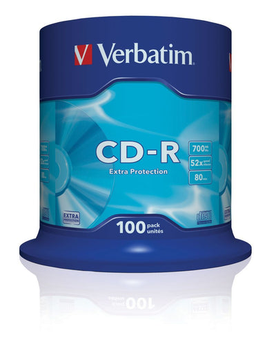 Verbatim CD-R Extra Protection 700 MB 52x 100 pz [43411]