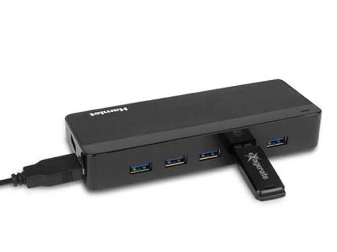 Hamlet XHUB70036 hub di interfaccia USB 3.2 Gen 1 (3.1 Gen 1) Type-B 5000 Mbit/s Nero [XHUB70036]