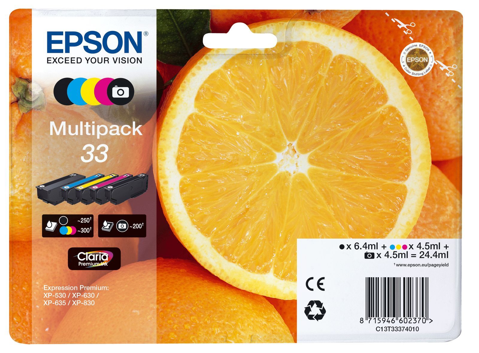 Epson Oranges Multipack 5 colori Claria Premium Arance 33 [C13T33374011]