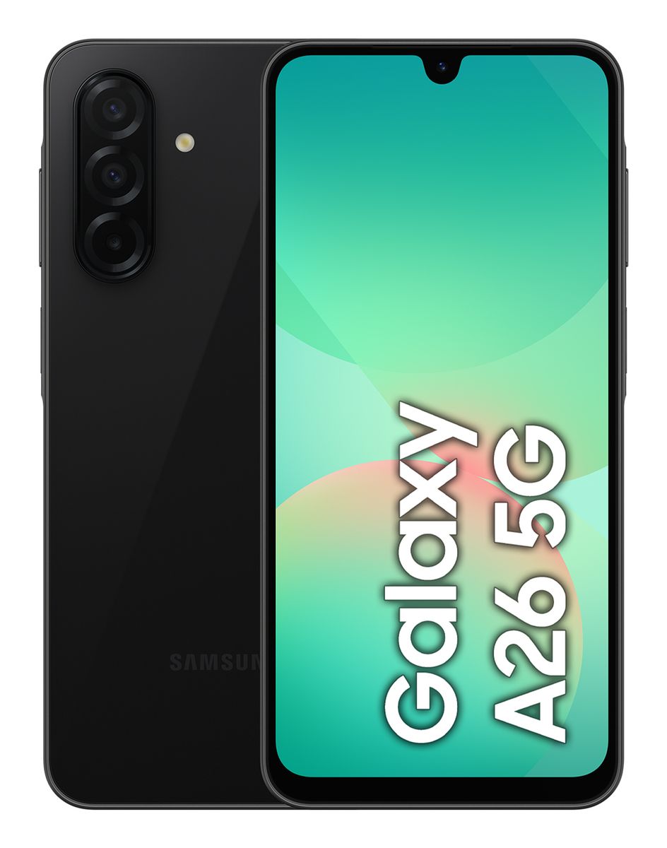 Samsung Galaxy A26 5G, Smartphone con Funzioni intelligenti, Display Super AMOLED 6.7, 6GB RAM, 128GB, Batteria 5.000 mAh, memoria espandibile, Black [SM-A266BZKBEUE]