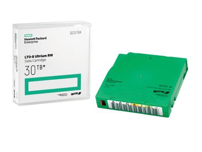 HPE LTO-8 Ultrium 30TB RW Data Cartridge Nastro dati vuoto 12 TB 1,26 cm [Q2078A]