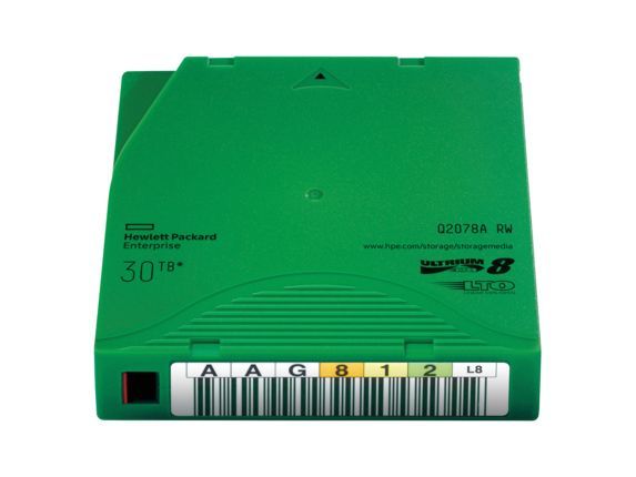 HPE LTO-8 Ultrium 30TB RW Data Cartridge Nastro dati vuoto 12 TB 1,26 cm [Q2078A]