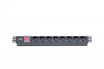 PDU 8 PRESE BIPASSO-SCHUKO INT.ON/OFF LUMINOSO 1U [ITR-309139]