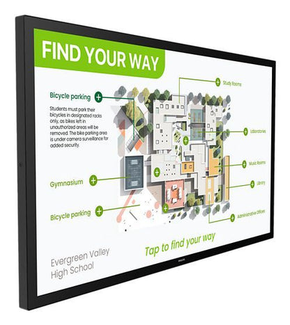Philips 3000 series 55BDL3751T/00 visualizzatore di messaggi Pannello piatto interattivo 138,4 cm (54.5") LCD Wi-Fi 450 cd/m 4K Ultra HD Nero Touch screen Processore integrato Android [55BDL3751T/00]
